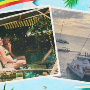 Catamaran Boat & Bamboo Rafting with Limestone Massage Double Tour