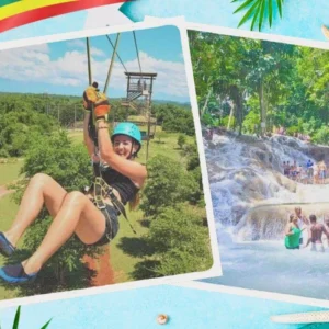 Dunn’s River Falls & Zipline Double Tour